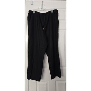 Alfred Dunner Womans Linen Pants‎ Plus Size 22W Draw String Waist.